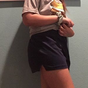 Navy blue cheer shorts